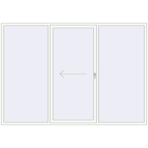 Купити Розсувні терасні двері 3000x2100 мм REHAU Euro 60 (Похило-зсувні) Білий (RAL 9016) з двох сторін