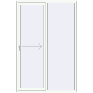 Розсувні терасні двері 1500x2200 мм REHAU SYNEGO SLIDE. Вид зсередини Купити Розсувні терасні двері 1500x2200 мм REHAU SYNEGO SLIDE