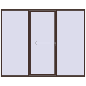 Розсувні терасні двері 3000x2400 мм REHAU GENEO Похило-зсувні двері RAL 8017 Chocolate brown з двох сторін. Вид зсередини Купити Розсувні терасні двері 3000x2400 мм REHAU GENEO Похило-зсувні двері RAL 8017 Chocolate brown з двох сторін