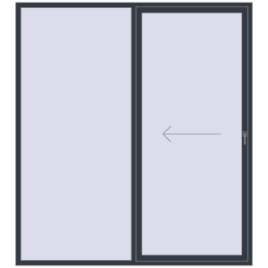 Купити Розсувні терасні двері 2250x2500 мм REHAU GENEO HST ANTHRACITE_GREY_STRUKTURAL з двох сторін