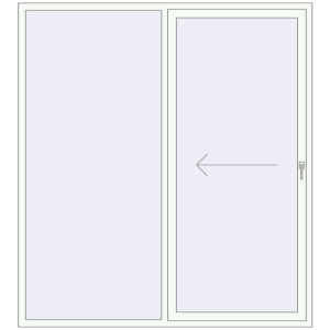 Купити Розсувні терасні двері 2000x2200 мм REHAU Euro 60 (Похило-зсувні) Білий (RAL 9016) з двох сторін