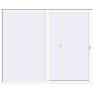 Купити Розсувні терасні двері 2700x2200 мм REHAU GENEO HST Білий (RAL 9016) з двох сторін