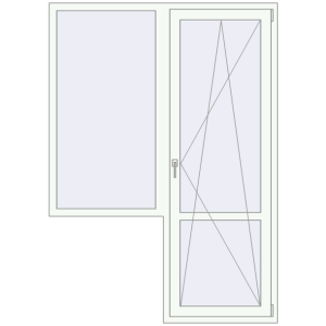 Купити Балконні двері 1500x2100 мм REHAU Euro 70