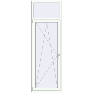 Балконні двері 800x2400 мм REHAU Euro 70. Вид зсередини Купити Балконні двері 800x2400 мм REHAU Euro 70