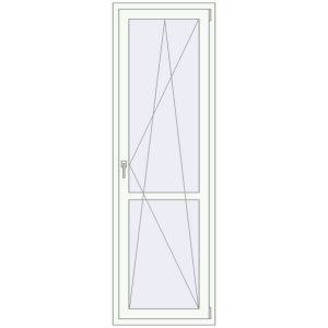 Купити Балконні двері 700x2200 мм REHAU Euro 60 Білий (RAL 9016) з двох сторін