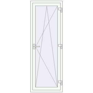 Балконні двері 650x1850 мм REHAU Euro 60 Балконні двері. Вид зсередини Купити Балконні двері 650x1850 мм REHAU Euro 60 Балконні двері
