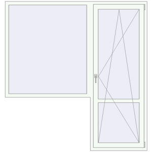 Купити Балконні двері 2000x2100 мм REHAU Euro 60