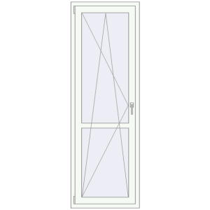 Купити Балконні двері 700x2100 мм REHAU Euro 60 Білий (RAL 9016) з двох сторін