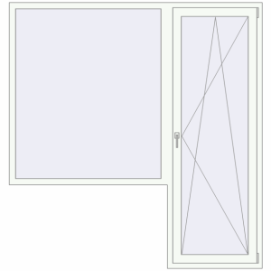 Купити Балконні двері 2000x2100 мм REHAU Euro 70