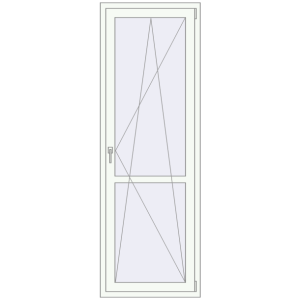 Балконні двері 750x2200 мм REHAU Euro 60. Вид зсередини Купити Балконні двері 750x2200 мм REHAU Euro 60