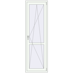 Балконні двері 650x2100 мм REHAU Euro 70. Вид зсередини Купити Балконні двері 650x2100 мм REHAU Euro 70