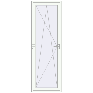 Балконні двері 700x2100 мм REHAU Euro 70 Балконні двері. Вид зсередини Купити Балконні двері 700x2100 мм REHAU Euro 70 Балконні двері