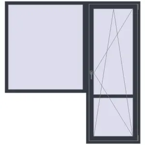 Купити Балконні двері 2000x2100 мм REHAU Euro 60