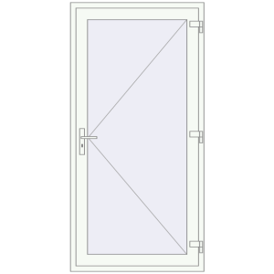 Купити Вхідні двері 1000x2100 мм REHAU Euro-Design 60 Білий (RAL 9016) з двох сторін