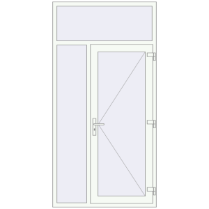 Купити Вхідні двері 1220x2410 мм REHAU Euro-Design 60 Білий (RAL 9016) з двох сторін