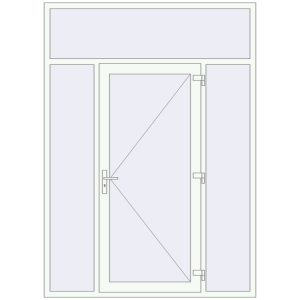 Купити Вхідні двері 1800x2500 мм REHAU Euro-Design 60 Білий (RAL 9016) з двох сторін