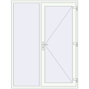 Вхідні двері 1600x2100 мм REHAU Euro-Design 60. Вид зсередини Купити Вхідні двері 1600x2100 мм REHAU Euro-Design 60