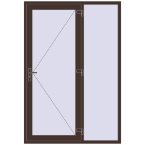 Купити Вхідні двері 1500x2200 мм REHAU Brillant-Design RAL 8017 Chocolate brown з двох сторін