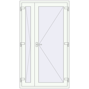 Внутрішні двері 1130x2000 мм REHAU Т94/60. Вид зсередини Купити Внутрішні двері 1130x2000 мм REHAU Т94/60