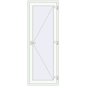 Внутрішні двері 800x2200 мм REHAU Т94/60 Білий (RAL 9016) з двох сторін. Вид зсередини Купити Внутрішні двері 800x2200 мм REHAU Т94/60 Білий (RAL 9016) з двох сторін