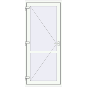 Купити Внутрішні двері 900x2050 мм REHAU Т94/60 Білий (RAL 9016) з двох сторін