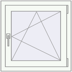 Вікна 670x670 мм REHAU SYNEGO MD Білий (RAL 9016) з двох сторін. Вид зсередини Купити Вікна 670x670 мм REHAU SYNEGO MD Білий (RAL 9016) з двох сторін