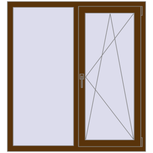 Купити Вікна 1200x1300 мм REHAU Euro 60 WALNUT з двох сторін