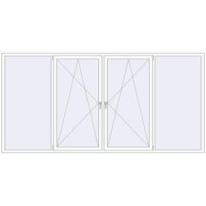 Купити Вікна 3450x1700 мм REHAU Euro 60 Білий (RAL 9016) з двох сторін