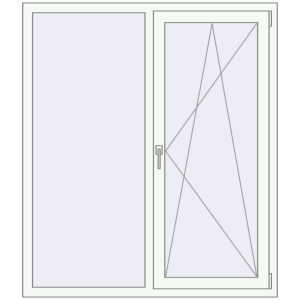 Купити Вікна 1300x1500 мм REHAU Euro 70 Білий (RAL 9016) з двох сторін