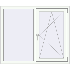 Купити Вікна 1250x1050 мм REHAU Euro 60 Білий (RAL 9016) з двох сторін