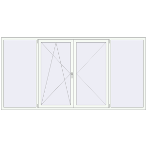 Вікна 3000x1500 мм REHAU Euro 60. Вид зсередини Купити Вікна 3000x1500 мм REHAU Euro 60