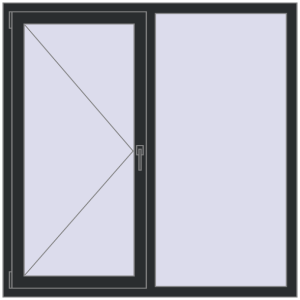 Вікна 1400x1400 мм REHAU Euro 60. Вид зсередини Купити Вікна 1400x1400 мм REHAU Euro 60