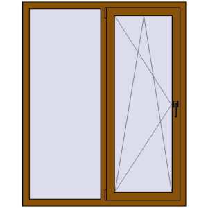 Купити Вікна 1200x1500 мм REHAU Euro 70 GOLDEN OAK з двох сторін