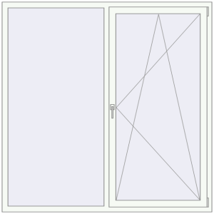 Купити Вікна 1800x1800 мм REHAU SYNEGO MD Білий (RAL 9016) з двох сторін