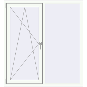 Купити Вікна 1305x1410 мм REHAU Euro 70 Білий (RAL 9016) з двох сторін