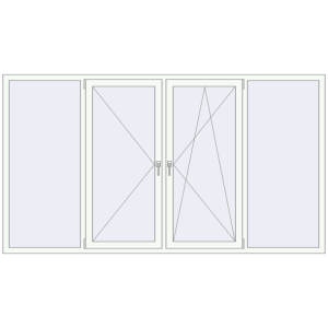 Вікна 2700x1500 мм REHAU Euro 60. Вид зсередини Купити Вікна 2700x1500 мм REHAU Euro 60