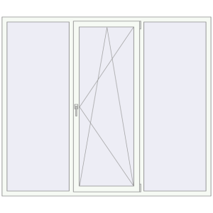 Купити Вікна 2100x1800 мм REHAU Euro 70 Білий (RAL 9016) з двох сторін