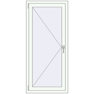 Купити Вікна 680x1500 мм Altest Pony 375 RAL 9016 Traffic white з двох сторін