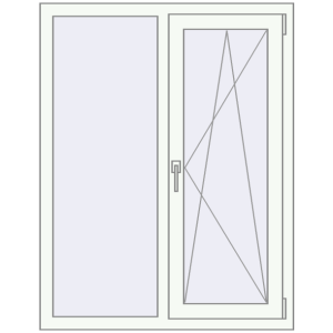 Купити Вікна 1000x1250 мм REHAU Euro 70 Білий (RAL 9016) з двох сторін