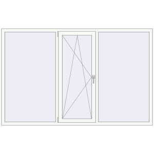 Купити Вікна 2300x1470 мм REHAU Euro 60 Білий (RAL 9016) з двох сторін