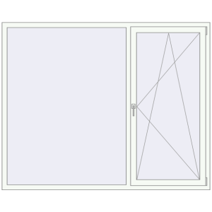 Купити Вікна 2050x1650 мм REHAU Brillant-Design Білий (RAL 9016) з двох сторін