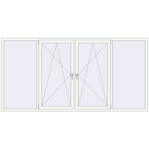 Вікна 3000x1500 мм REHAU Euro 60. Вид зсередини Купити Вікна 3000x1500 мм REHAU Euro 60