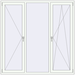 Вікна 1800x1800 мм REHAU Brillant-Design. Вид зсередини Купити Вікна 1800x1800 мм REHAU Brillant-Design