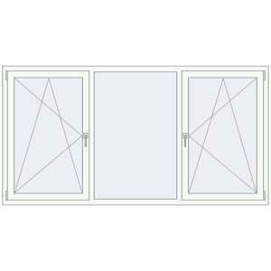 Купити Вікна 2300x1200 мм REHAU Euro 60 Білий (RAL 9016) з двох сторін