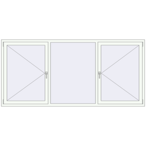 Купити Вікна 2560x1200 мм REHAU Brillant-Design Білий (RAL 9016) з двох сторін