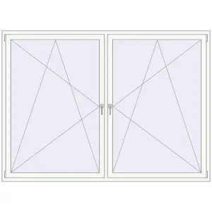 Купити Вікна 2380x1725 мм Altest Pony 375 RAL 9016 Traffic white з двох сторін