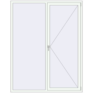 Купити Вікна 1650x2100 мм REHAU Euro 70 Білий (RAL 9016) з двох сторін