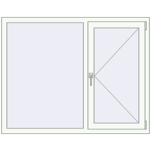 Вікна 1400x1100 мм REHAU Euro 70 Білий (RAL 9016) з двох сторін. Вид зсередини Купити Вікна 1400x1100 мм REHAU Euro 70 Білий (RAL 9016) з двох сторін