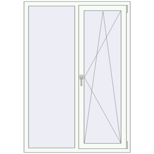 Купити Вікна 1160x1650 мм REHAU Euro 70 Білий (RAL 9016) з двох сторін