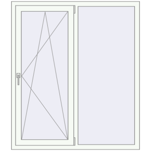 Купити Вікна 1300x1500 мм REHAU Euro 60 Білий (RAL 9016) з двох сторін